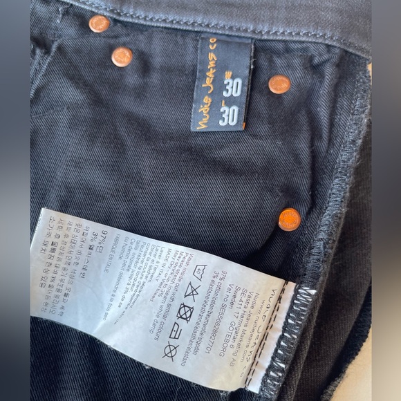 Nudie Jeans Tight Terry Painted Black 30x30 - Picture 9 of 10